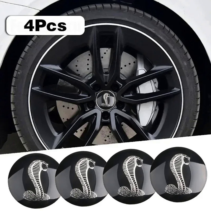 4Pcs 56mm Car Wheel Hub Caps Cover Rim Sticker Reflective Badge Car Accessories For Ford mustang She