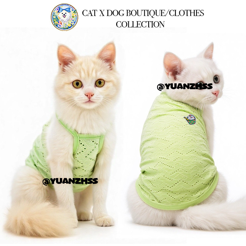 【Yuanzhss】น่ารักลูกสุนัขเสื้อกั๊กเสื้อสุนัขชุดลูกแมวเครื่องแต่งกายสัตว์เลี้ยงสุนัขขนาดกลางขนาดเล็กแมวลายสก๊อตขนแกะเรียงราย