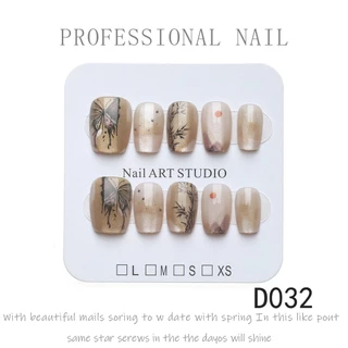 10PCS Cat Eyes Handmade กดเล็บเงาเล็บปลอมสติกเกอร์เยลลี่ S/M