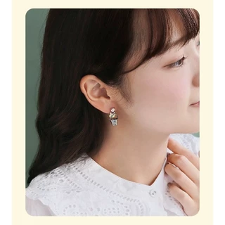 [Littlefish] ต่างหูอสมมาตรสำหรับตกปลาแมวสบายๆต่างหูแปลกๆเฉพาะกลุ่ม-X