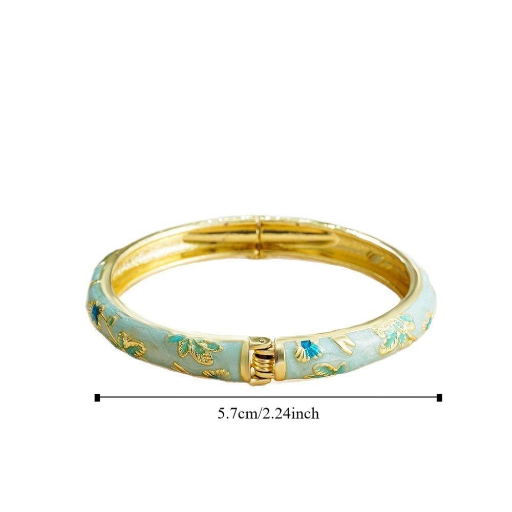 โนวาวี Cloisonne กําไลข้อมือวินเทจ, จีนคลาสสิกกลวงออกดอกไม้กําไลข้อมือบนมือชาติพันธุ์วินเทจแบบดั้งเดิมของผู้หญิงมือสร้อยข้อมือผู้ห ราคา ถูกที่สุด ดีลบีเคเค แกลเลอรีภาพที่ 3