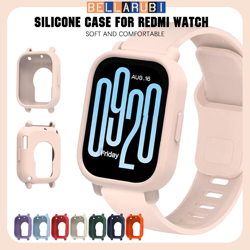 เปลือกยาง for Redmi Watch 5 Active ซอฟท์สปอร์ตยางป้องกันหน้าจอกันชนกรอบอุปกรณ์เสริม for Redmi Watch 5 Lite