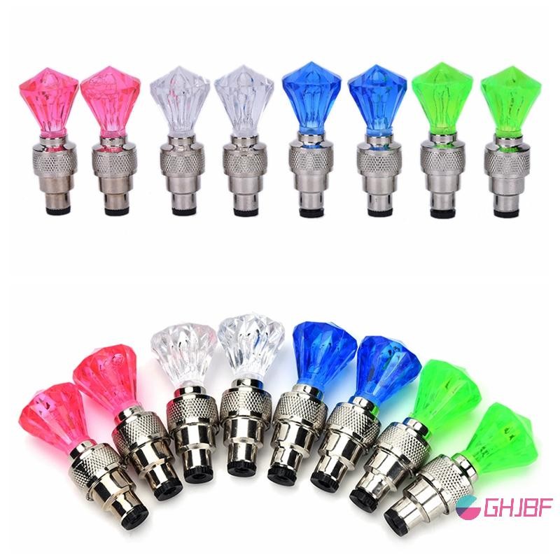 GHJBF] 2x LED คอมพิวเตอร์ขี่จักรยานจักรยานล้อยางวาล์วกระพริบไฟรถโคมไฟเดิมสคอทนม