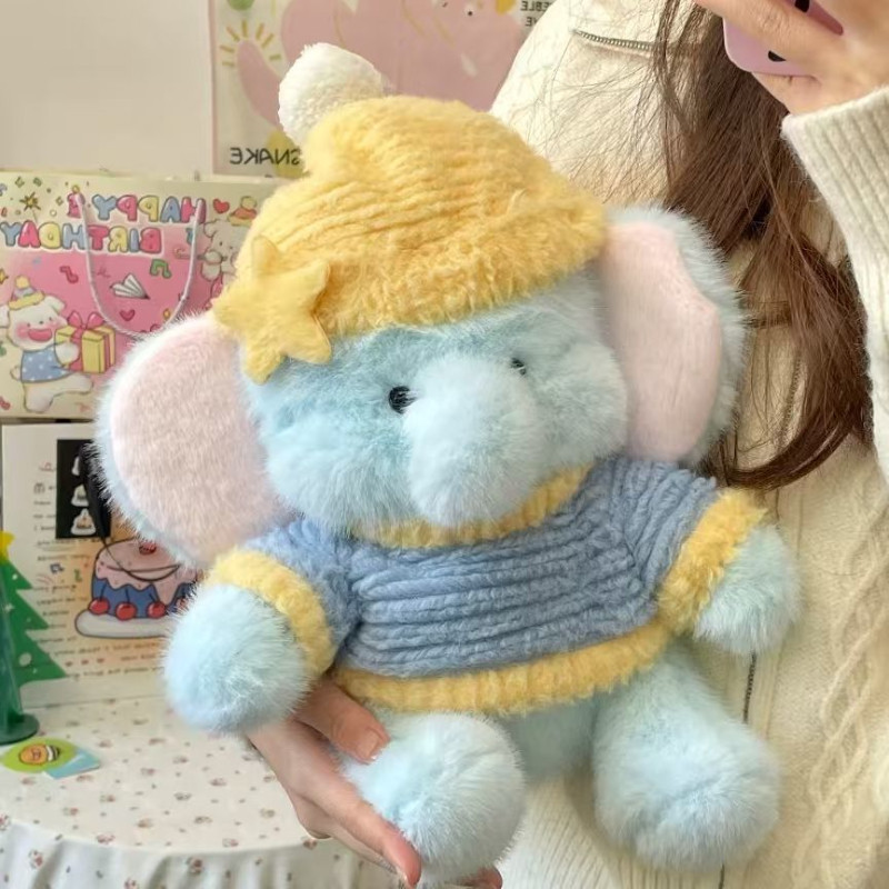 แฟชั่น เด็กที่มีสีสันช้างของเล่นตุ๊กตาตุ๊กตาน่ารักเด็กของขวัญวันเกิดเครื่องประดับการ์ตูน