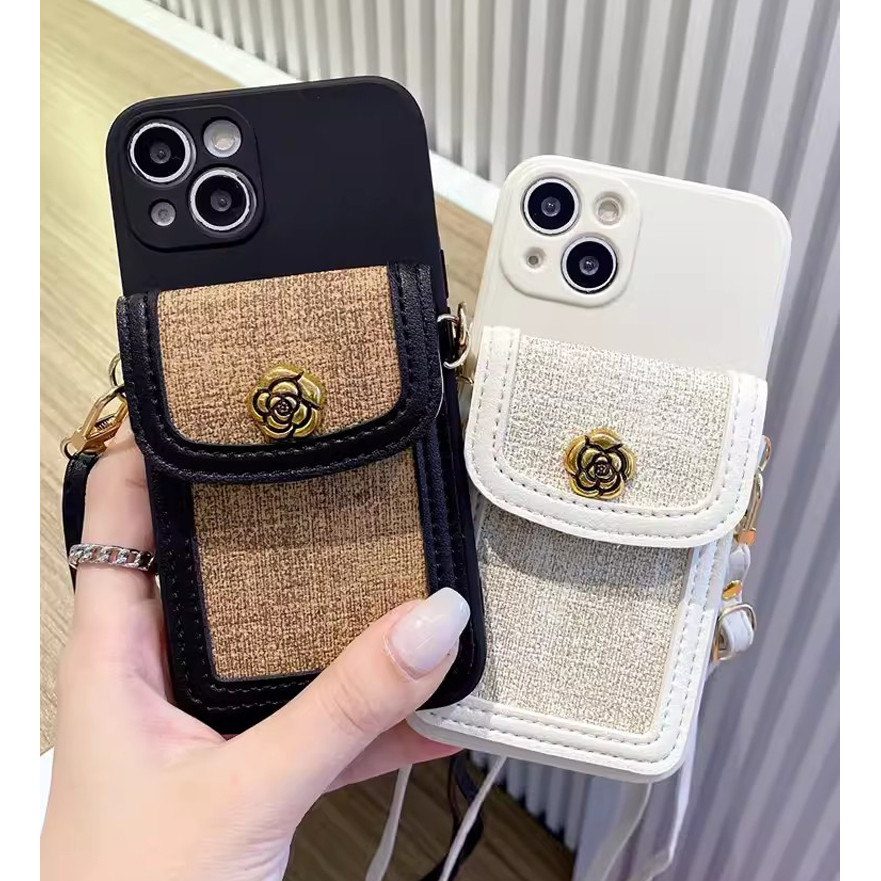 สำหรับ Vivo V23E V23 V15 V20 V21E V25 V25E V27 V29 V29E V30 V30E V40 V40E V50 V60 X50 X60 X70 X80 X90 X100 X200 Pro Lite FE กระเป๋าสตางค์ผู้ถือบัตรสายคล้องเคสโทรศัพท์แบบนุ่มฝาหลังเคส