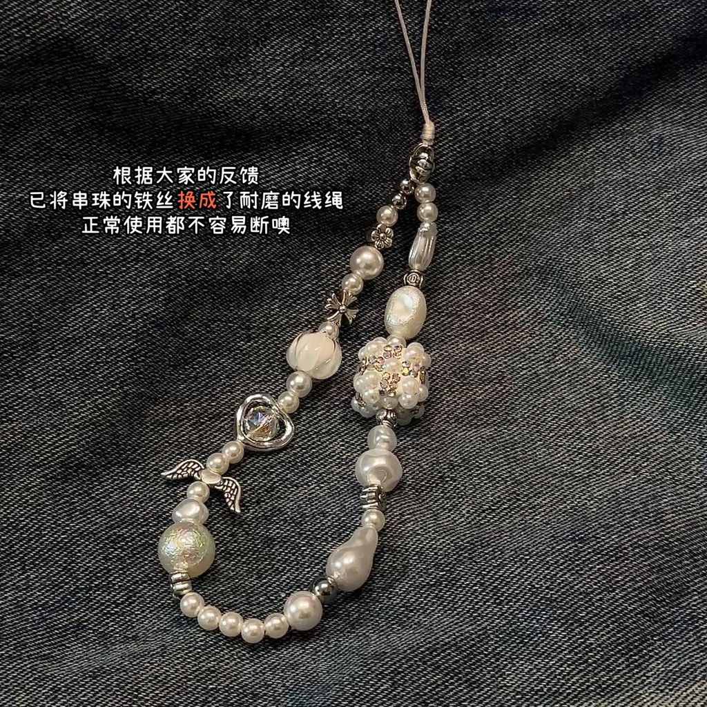 Huiwanju Original โฮมเมด Ins Baroque โทรศัพท์ Chain เคสโทรศัพท์กล้อง CCD จี้หรูหรา