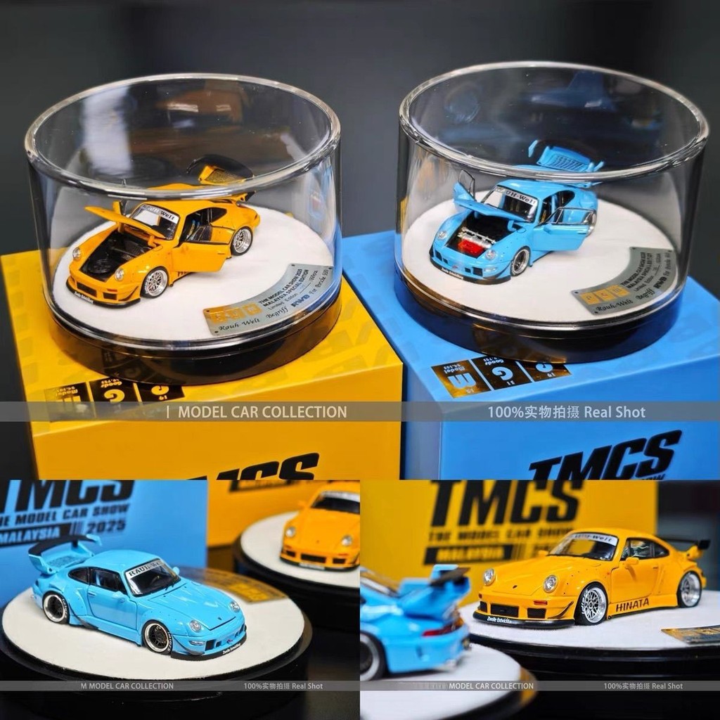 PGM 1: 64 Porsche RWB930 993 Malaysia TMCS Limited Collection เครื่องประดับโมเดลรถโลหะผสม