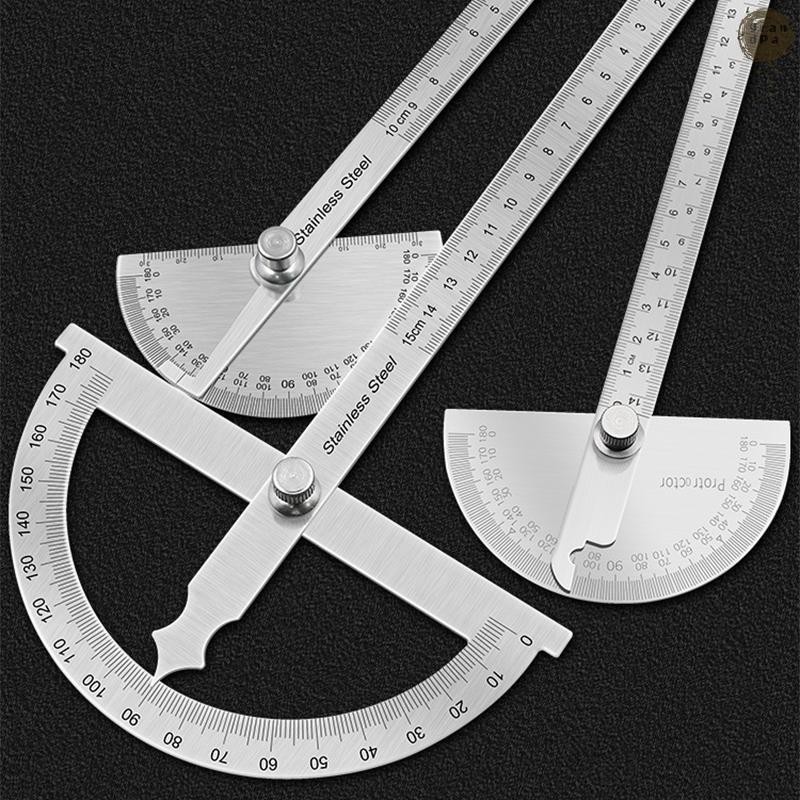 [GR] 180 องศาไม้โปรแทรกเตอร์โลหะมุม Finder Goniometer ไม้บรรทัดมุมเครื่องมืองานไม้ TH