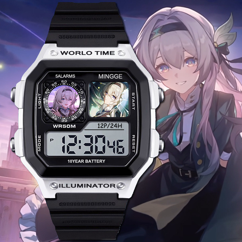 Honkai: Star Rail cos Firefly Peripheral อะนิเมะนาฬิกาอิเล็กทรอนิกส์