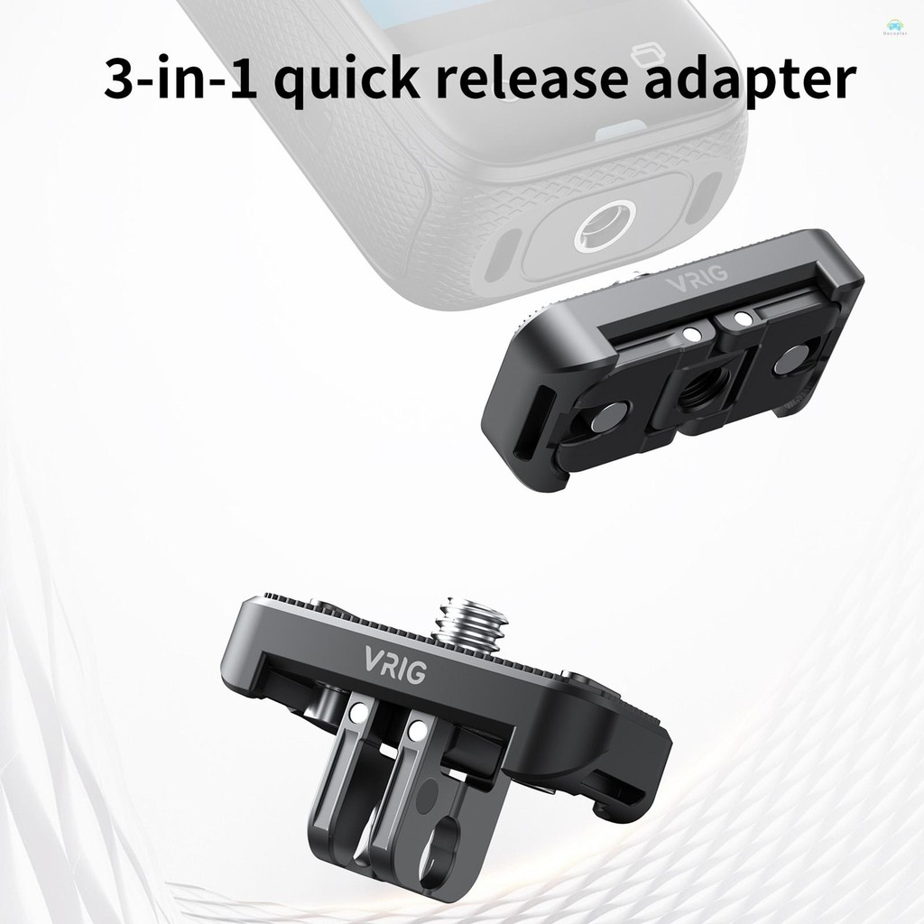 Yb2 อะแดปเตอร์ VRIG AC18 3-in-1 Quick Release อะแดปเตอร์ฐานกล้องขาตั้งกล้อง Quick Release Mount สําหรับ Insta360 X4