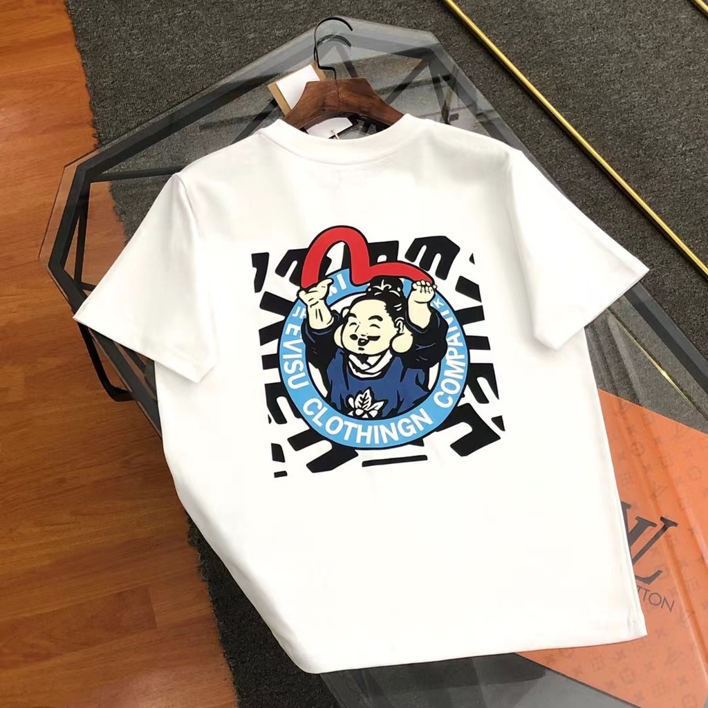 เสื้อยืดคอกลมพิมพ์ลายตัวอักษร Damo Seagull สําหรับผู้ชายผ้าฝ้ายพรีเมี่ยม 100% แขนสั้น