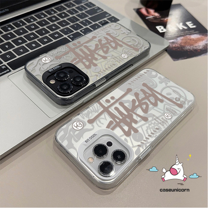 สําหรับ Infinix Smart 7 5 8 6 Pro Plus Pop 7 8 Hot 30i 40i Hot 9 30 11 10 Pro Play Tecno Spark 20 10 Pro GO 2024 20C 10C หมายเหตุ 12 G96 30 40 Pro แนวโน้มยี่ห้อภาษาอังกฤษ เคสหน้ายิ้มน่ารักสุดเท่