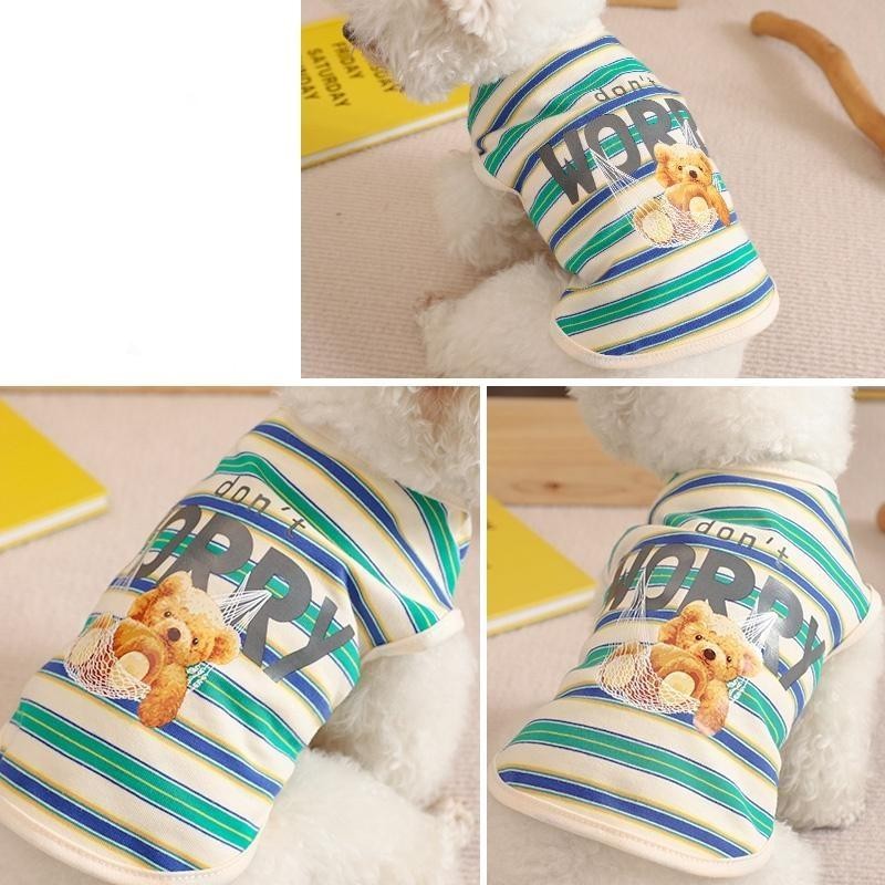 Swing Bear สัตว์เลี้ยงสุนัขแมวเสื้อผ้าสําหรับหญิงและชาย Puppy Shitzu เสื้อผ้า Terno แมวเสื้อกั๊ก Breathable ส่วนบาง