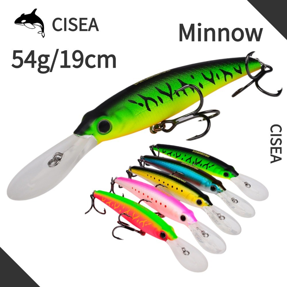 CISEA F19 minnow 19cm 54g เหยื่อจิ๊ก เหยื่อยาง ปลา เหยื่อ lure mino