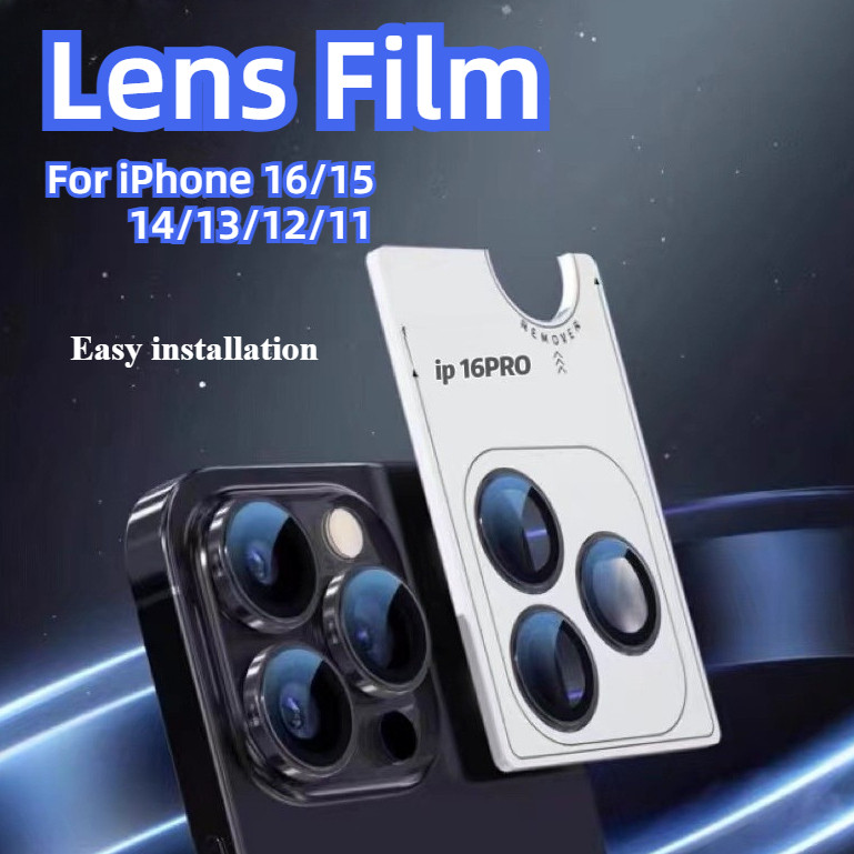 กระจกกล้อง HD แบบใสสําหรับ IPhone 16 15 14 13 12 11 Pro Max Mini Plus Colourful IPhone 15 Promax เลนส์ป้องกันฟิล์มแก้ว