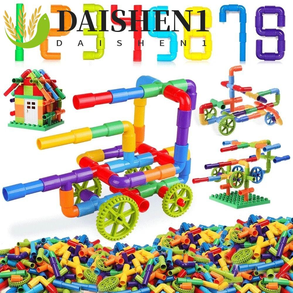 ดาishen1ท่อน้ําอาคารบล็อก,นักออกแบบก่อสร้างประกอบท่ออุโมงค์,diyของเล่นที่เป็นมิตรabsที่มีสีสันรุ่นของเล่นท่อบล็อกปริศนาเด็กของขวัญ