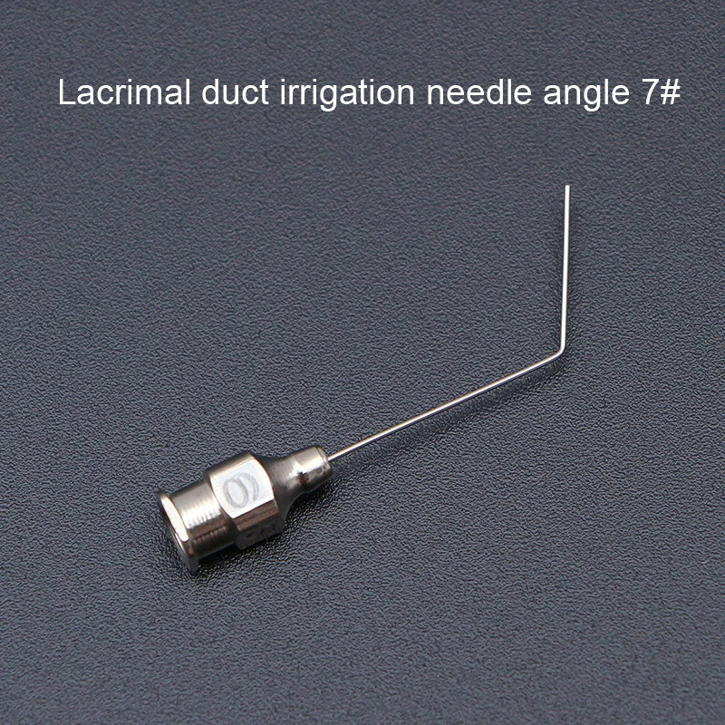 Ophthalmic truments stainless steel lacrimal duct irrigation needle arc angle straight dental surger