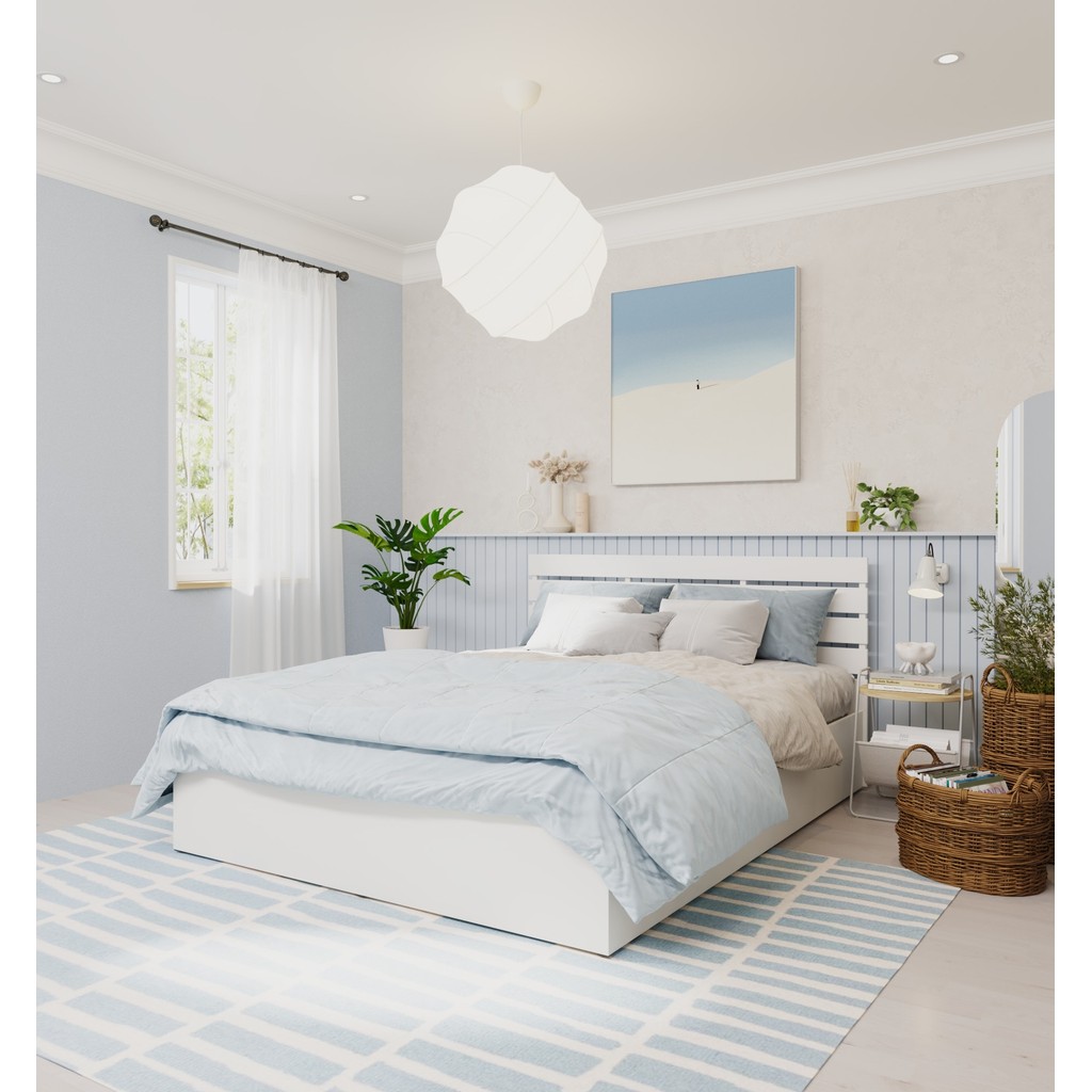 Koncept Furniture เตียง 6 ฟุต รุ่น Have สีขาว (190x200x90 ซม.)  แบรนด์ KONCEPT FURNITURE