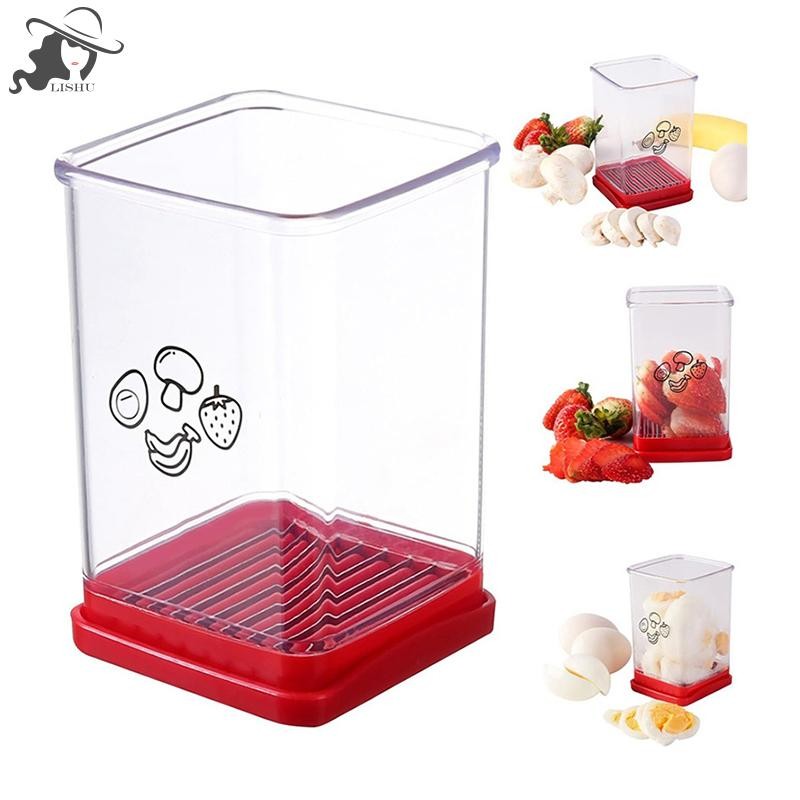Lishu ใหม่ผักผลไม้ Speed Slicer พร้อม Push Plate Manual ถ้วยเครื่องตัดแบบพกพา Banana Strawberry Slicing เครื่องมืออุปกรณ์ครัว th