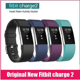 ลดล้างสต๊อกFitbit Charge 2 Heart Rate Fitness สายรัดข้อมือนาฬิกา sport band