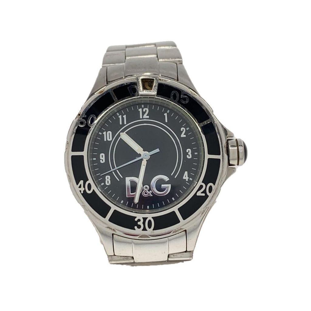 Dolce & Gabbana นาฬิกาผู้หญิง Quartz Analog BLK SLV ส่งตรงจากญี่ปุ่น มือสอง
