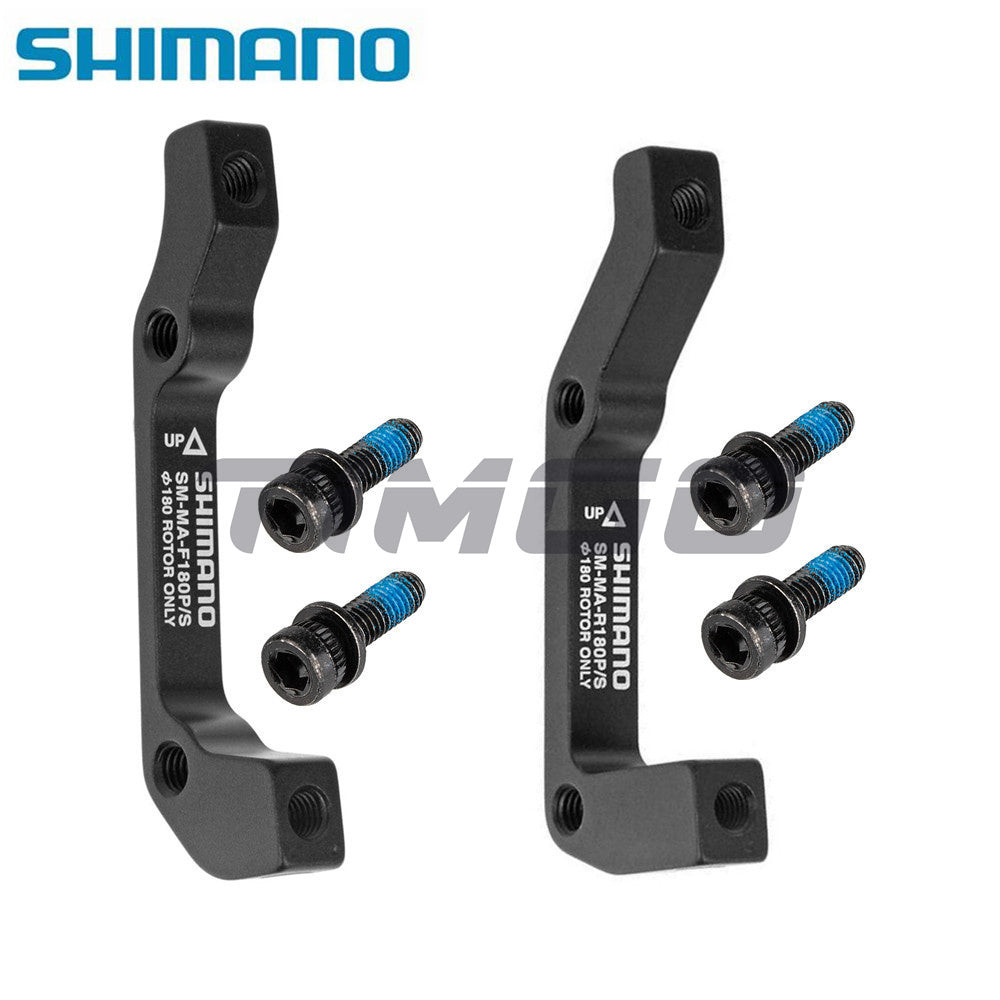 Shimano SM-MA-F180P/S SM-MA-R180P/S MTB จักรยานดิสก์เบรก Caliper โพสต์เป็น PM-IS Mount อะแดปเตอร์สําหรับด้านหน้าด้านหลัง 180 มม.โรเตอร์ไฮดรอลิกเบรค