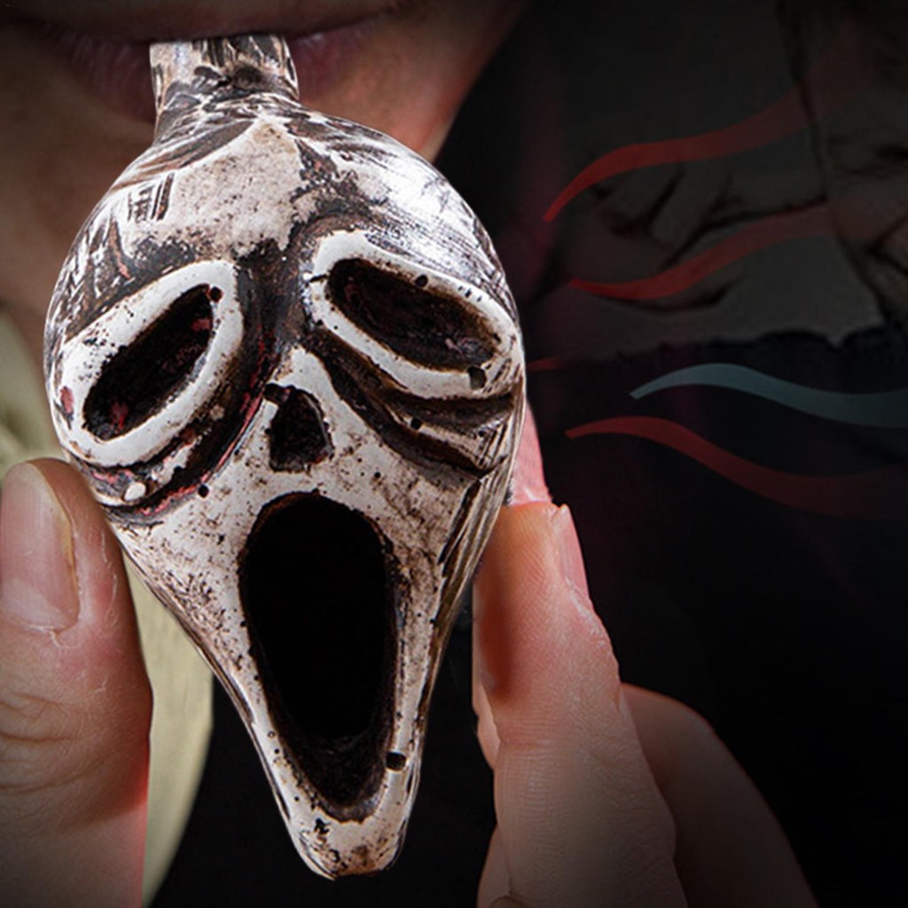 Aztec Death Whistle Skull Retro Aztec Death ฮาโลวีน Loudest Whistle Skull Art Decor novth