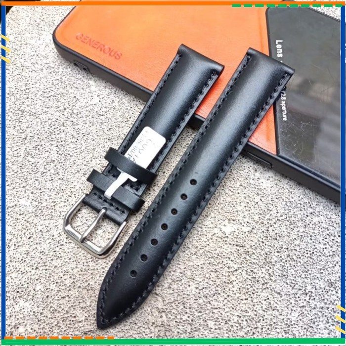 นาฬิกาหนัง STRAP 12MM 14MM 16MM 18MM 20MM 22MM 24MM หนังสีดํา STRAP - 18mm