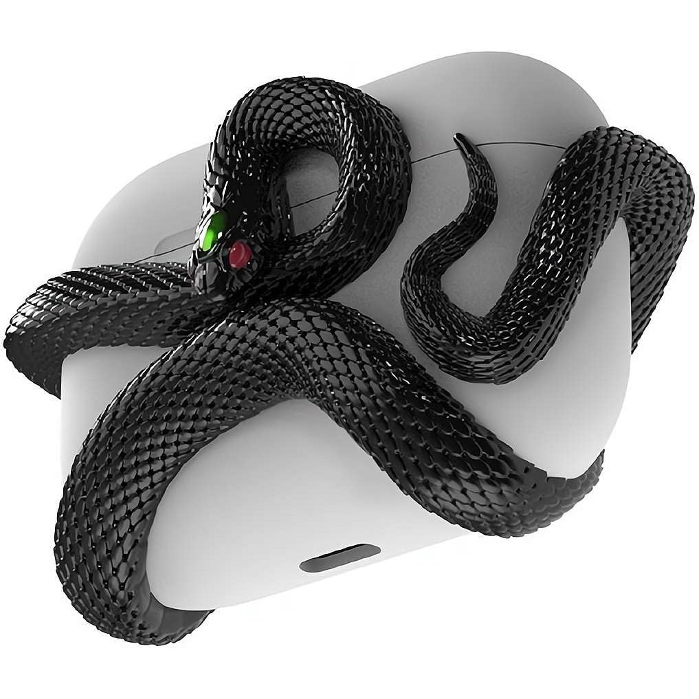 RY29 Creative 3D Snake FOR airpods 4 case /airpods 3 case / airpods case / airpods 2 /AirPods Pro 3 Silicone Case Cover  series Dust-proof Protective Case for airpods 4 / airpods 3