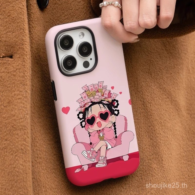 ฟอร์จูนเกิร์ลทูอินวันเคสฟิล์ม12เคส iPhone 16/15 11ฝ้า14เหมาะสำหรับ iphone13promax