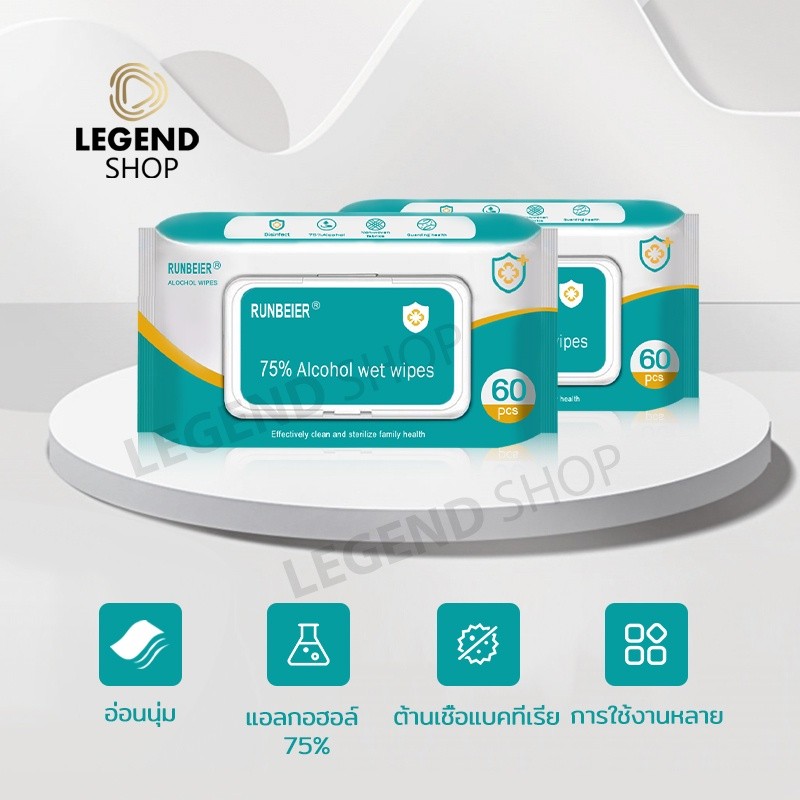 ทิชชูเปียกฆ่าเชื้อ ทิชชู่แอลกอฮอล ทิชชู่แอลกอฮอร์ ทิชชู่แอลกอฮอล์ ทิชชู่เปียกแอลกอฮอล์ 75% 1ซอง60แผ่น