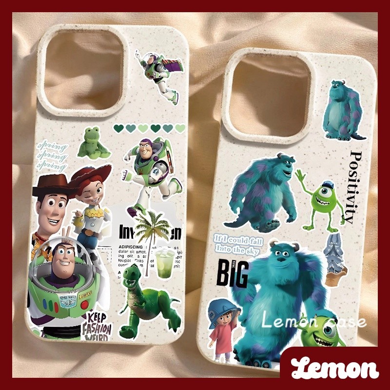 Lemon - เคสโทรศัพท์มือถือนิ่ม กันกระแทก ลายการ์ตูนมอนสเตอร์ขนฟูน่ารัก สําหรับ iPhone 15 14 13 12 11