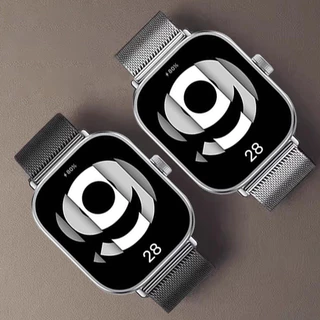 แหวนมิลาน for Redmi watch 6 5 Redmi Watch 4 สแตนเลสอุปกรณ์โลหะแม่เหล็ก Xiaomi Mi Band 8 Pro / Mi Band 10 9 Pro สายนาฬิกา