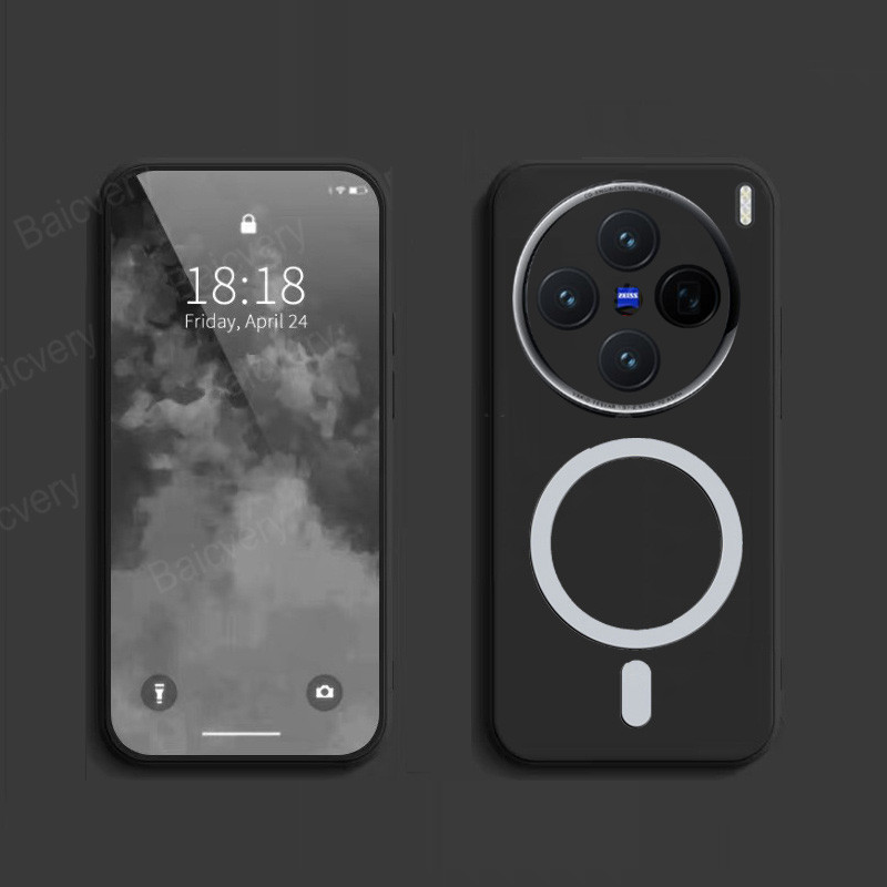 ปลอกสําหรับ VIVO X200 V2415A V2405A Pro V2413 Mini V2419A Matte Black Soft TPU ป้องกันปกหลังด้วยสติก