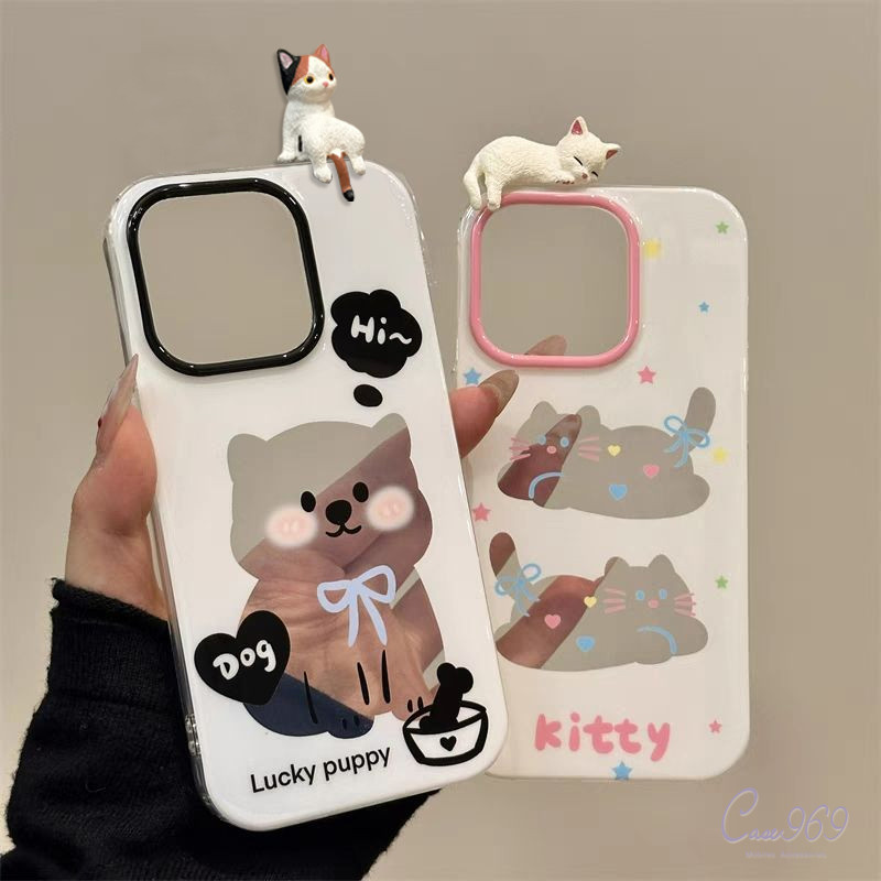 เคส Samsung A05 A03 A15 A12 A50 A51 A02s A20 A14 A05S A03s A35 A11 A10s A55 A32 A30 A52 A13 ลูกแมวโบว์การ์ตูนน่ารัก เคส