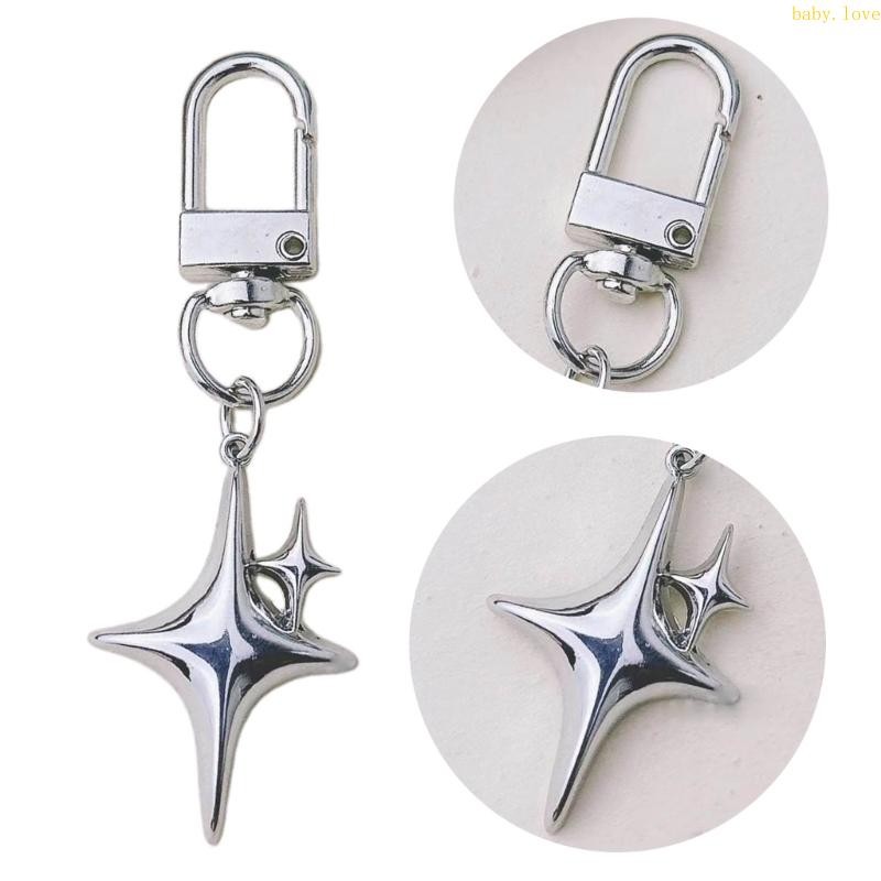 Dasbsug โลหะ Hollow Star พวงกุญแจ Moon พวงกุญแจกระเป๋าจี้อุปกรณ์เครื่องประดับสําหรับสาว