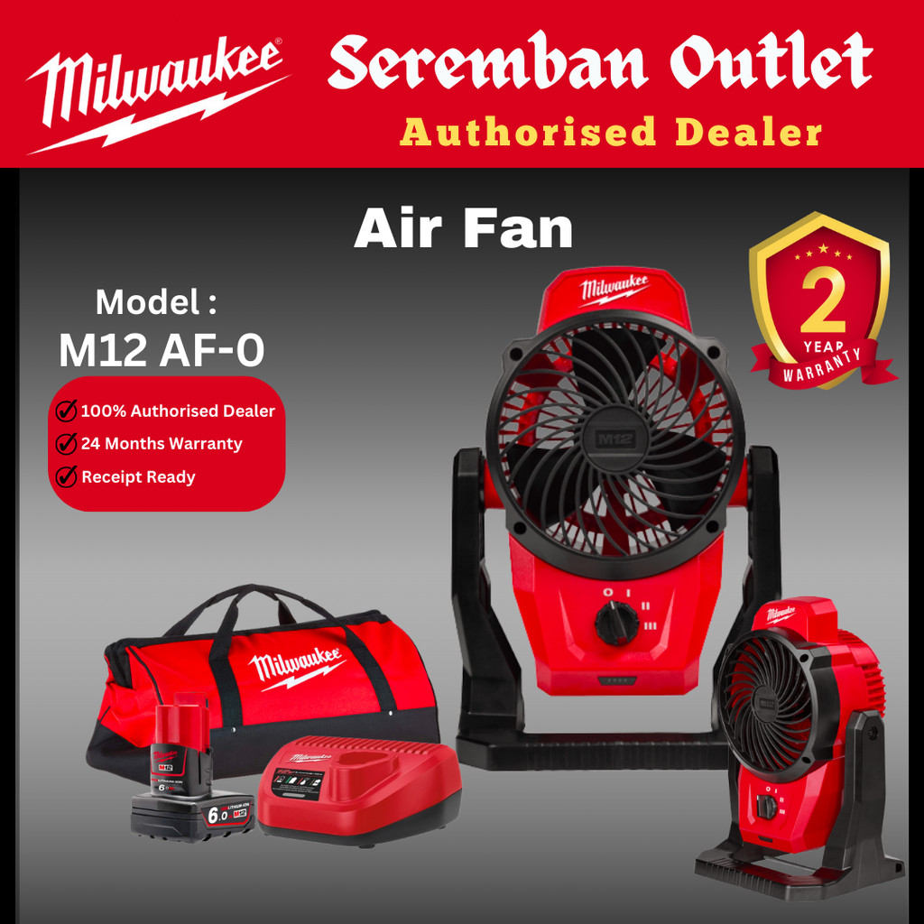 พัดลมลม Milwaukee M12 / M12 AF / Milwaukee Kipas / Milwaukee พัดลมเล็ก / พัดลม Milwaukee / Kipas Mil