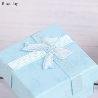 Ritasday 10 ชิ้น/เซ็ตเครื่องประดับกล่องของขวัญสร้อยคอต่างหูแหวนกล่องบรรจุภัณฑ์กระดาษใหม่