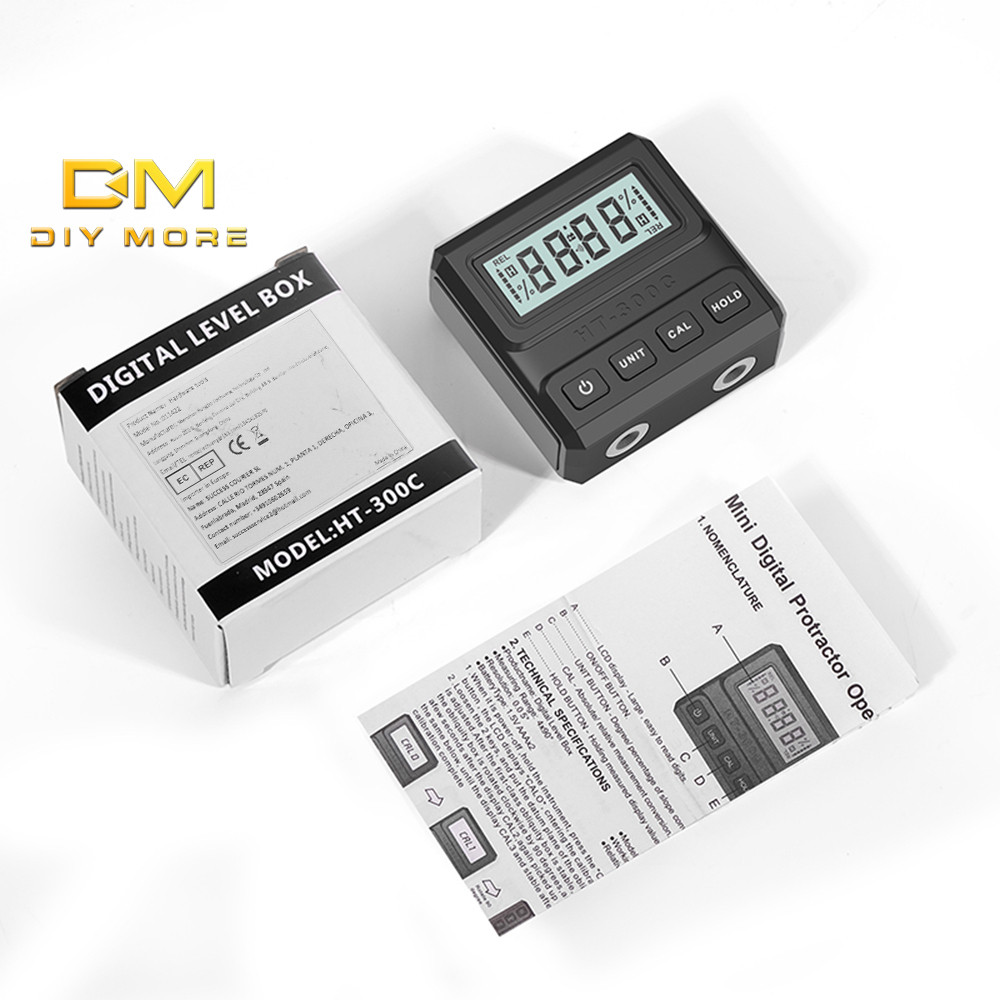 DIYMORE 4*90° ไม้บรรทัดวัดพร้อมแม่เหล็กดิจิตอล Inclinometer Leveling Gauge เครื่องวัดมุมเครื่องวัดมุมเครื่องวัดมุม