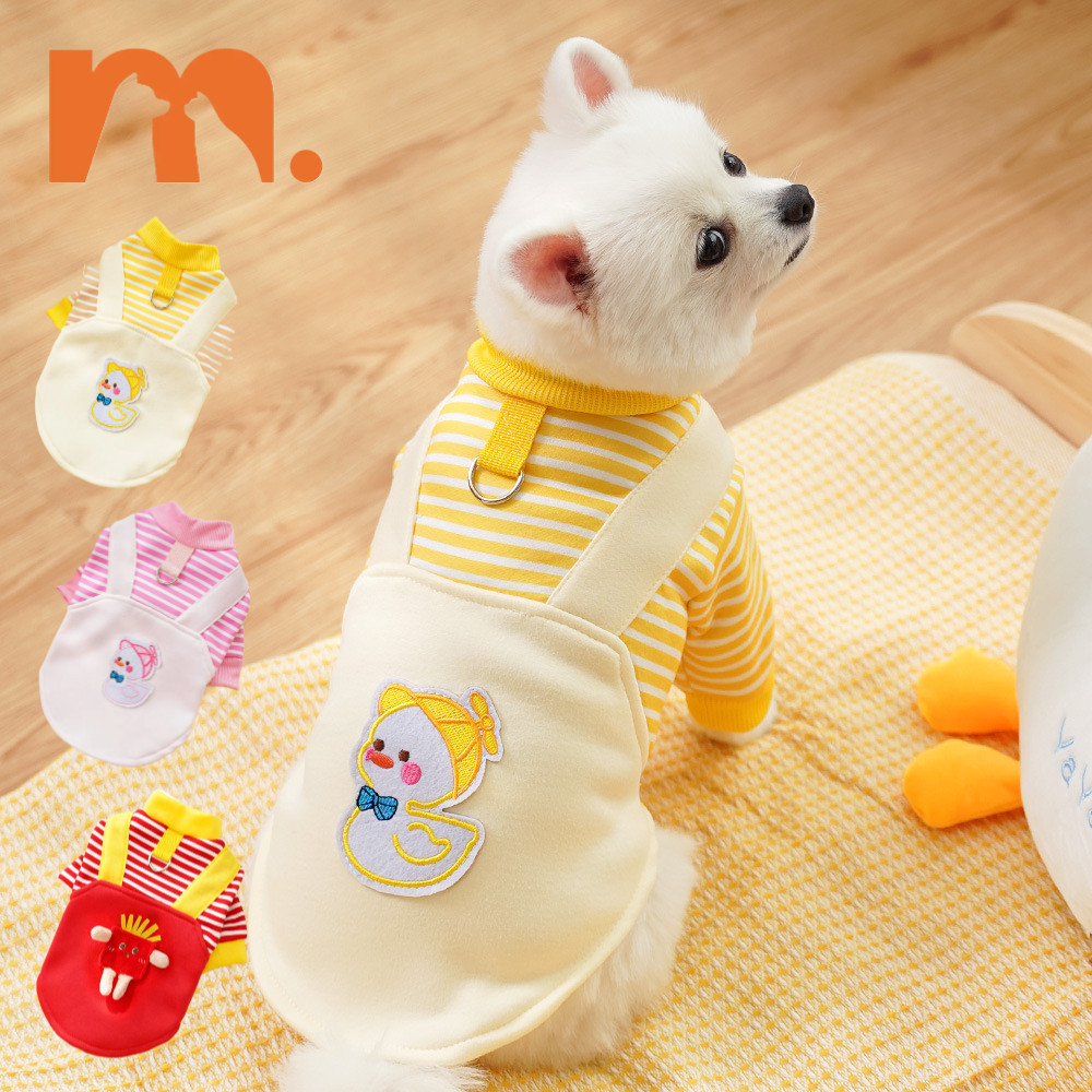 [Muhsinpet] เสื้อผ้าสุนัข/แมว เสื้อกันหนาวสัตว์เลี้ยง เสื้อผ้าเป็ดลาย เสื้อผ้าฉุดได้