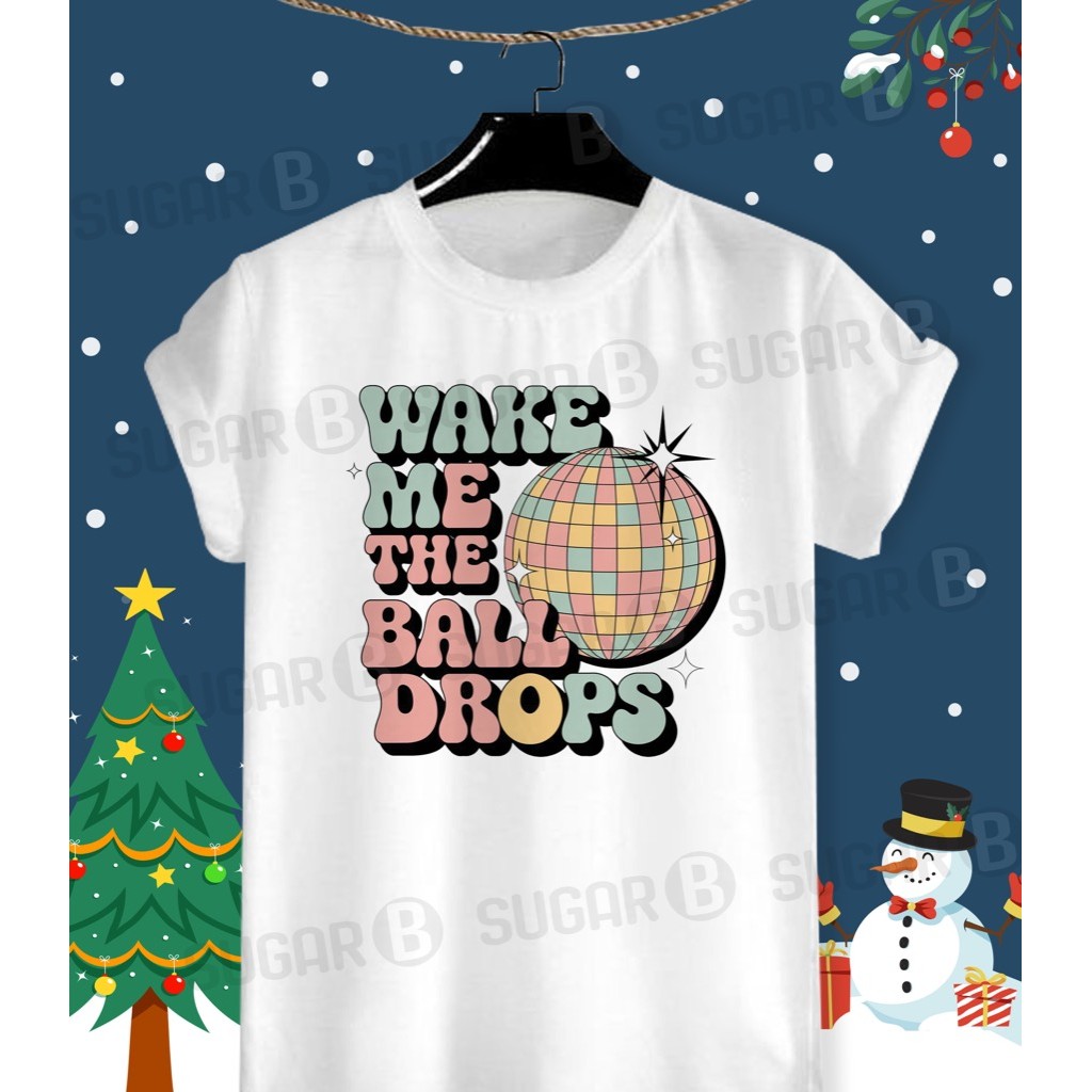 เสื้อยืดวันปีใหม่ Merry Christmas & HNY 2025 ผ้า TK ใส่สบาย สีสันสดใส ใส่สบาย ไม่ยืดไม่ย้วย