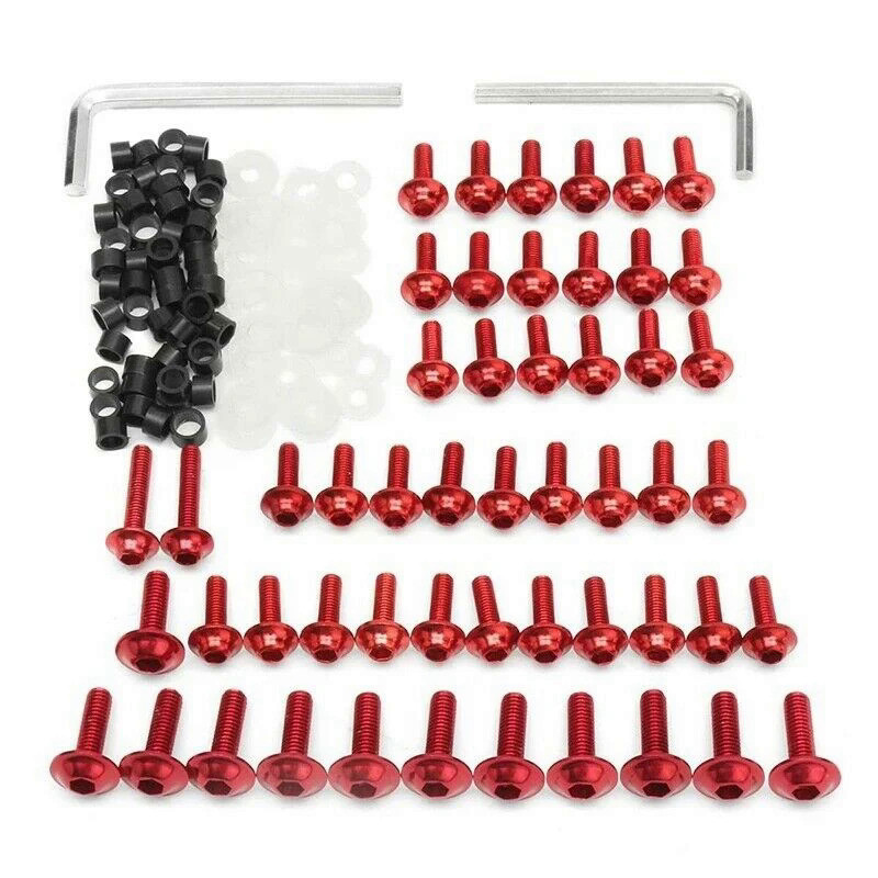 158PCS Universal Motorcycle Fairing Screws Nuts Kit Moto Body Work Bolts Screw for Yamaha YZF R1 R6 