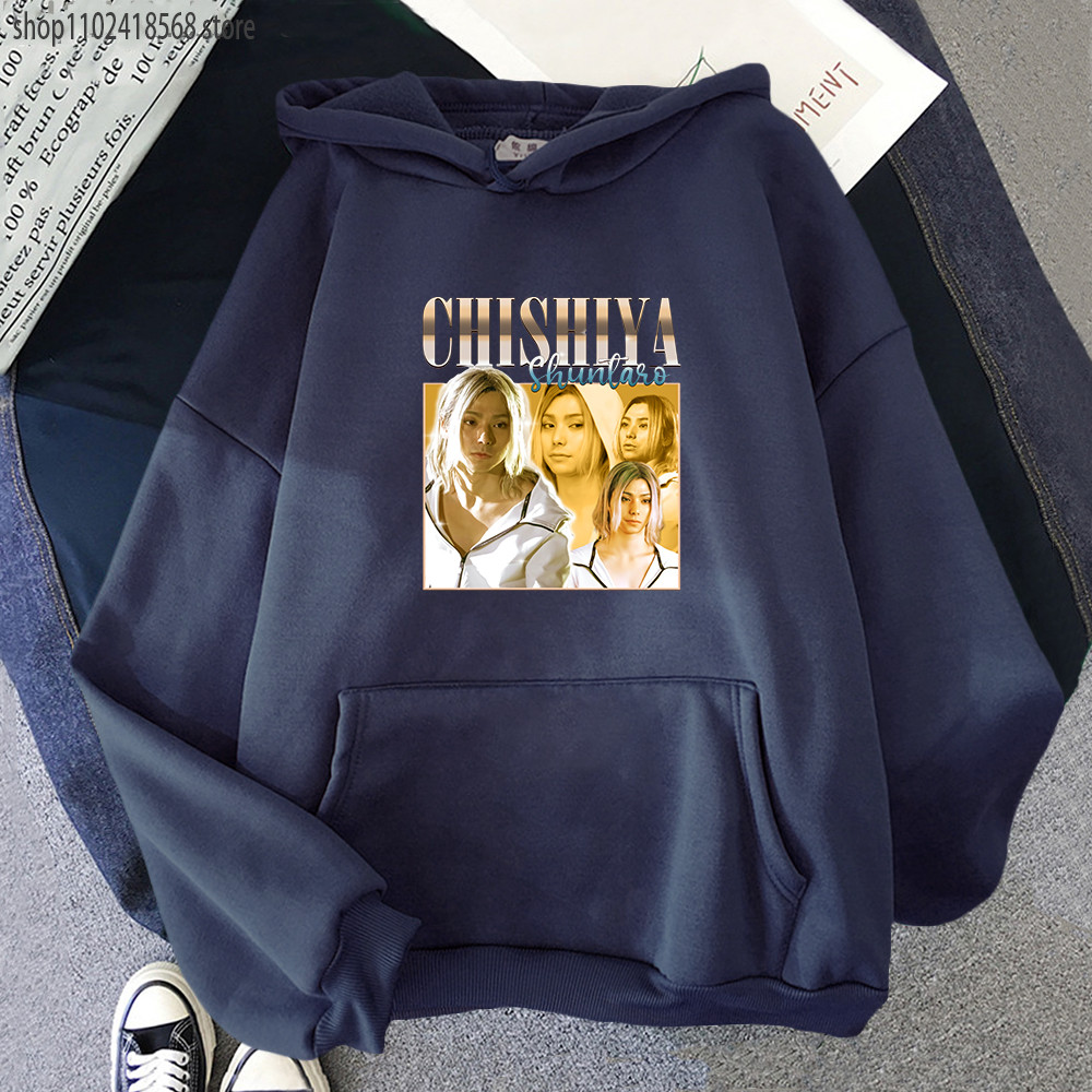 Chishiya Shuntaro Hoodies Alice In Borderland เสื้อแขนยาวการ์ตูนพิมพ์ Pullovers Kawaii อะนิเมะกราฟิก