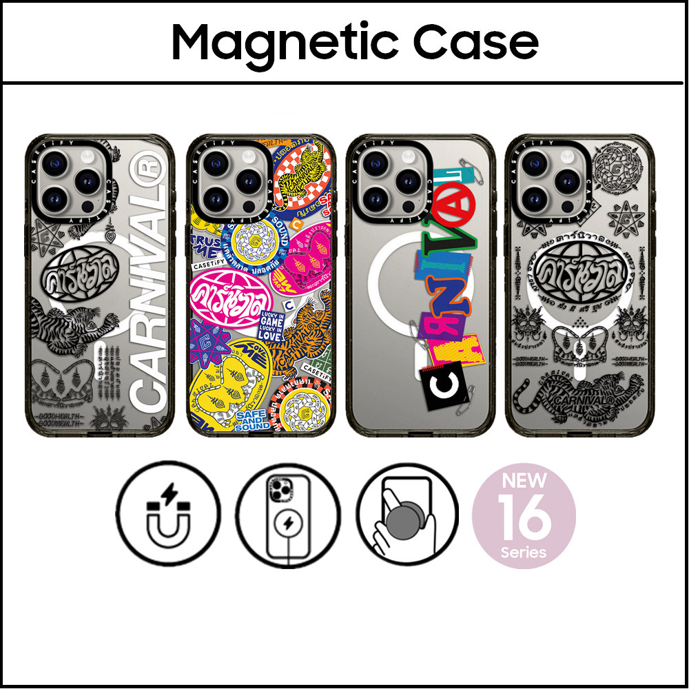 Caseti Carnival BKK เคสอะคริลิคพลาสติกแข็งสําหรับ iPhone 16 11 12 13 14 15 Plus Pro Max Casing