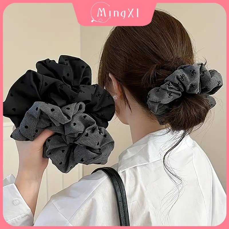 ใหม่ Bow Polka Dot Hair Tie สตรีเกาหลีย้อนยุคเชือกผมแฟชั่น Scrunchies เครื่องประดับผม