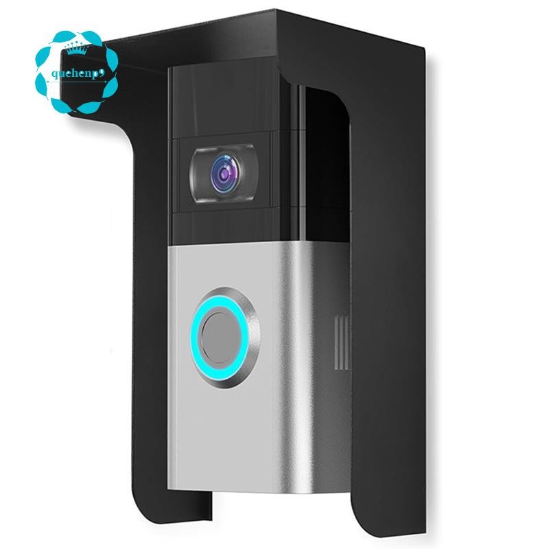 [quehenp9]Doorbell Rain Cover Ring Doorbell ฝาครอบป้องกันแสงสะท้อน, กริ่งประตูเหล็ก Weather-Blocking