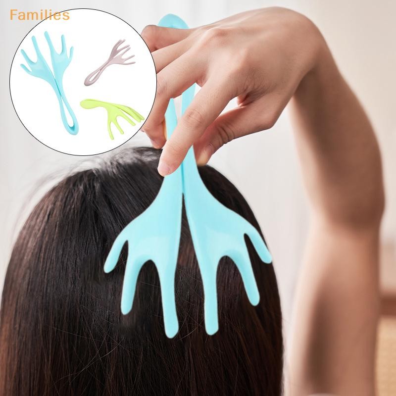 Families> 1PCS สีสุ่มหก Claw นวดหนังศีรษะหัวนวดอาการคัน Stick นวดผ่อนคลาย Tingler และ Scratcher สําหรับผมได้ดี