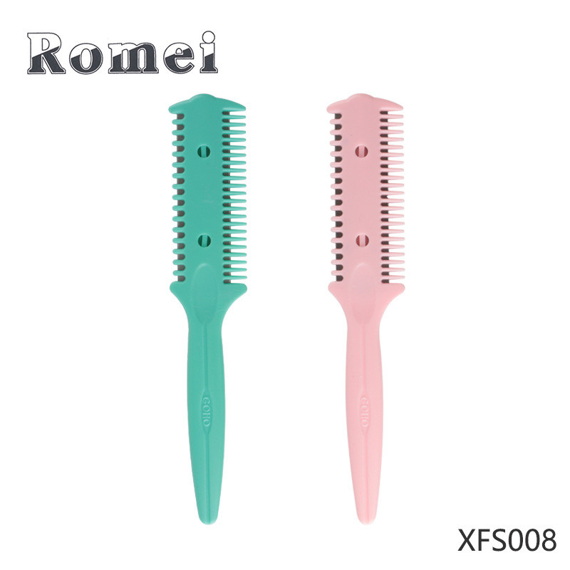 X XFS208 หวีตัดผมอเนกประสงค์ผมสีบางด้ามพลาสติกมีดตัดผมตัดผมเครื่องมือทําผม