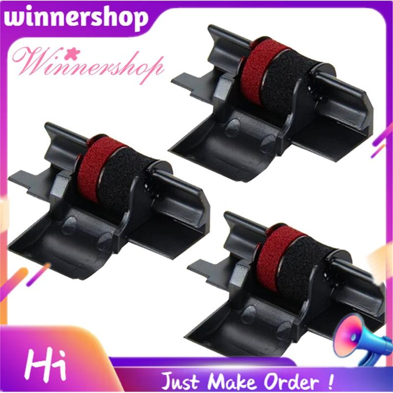 3 ชิ้นเครื่องคิดเลขหมึก Roller เครื่องพิมพ์ริบบิ้นสําหรับ CASIO HR18 IR40T สําหรับ Canon P23DHV-G สํ