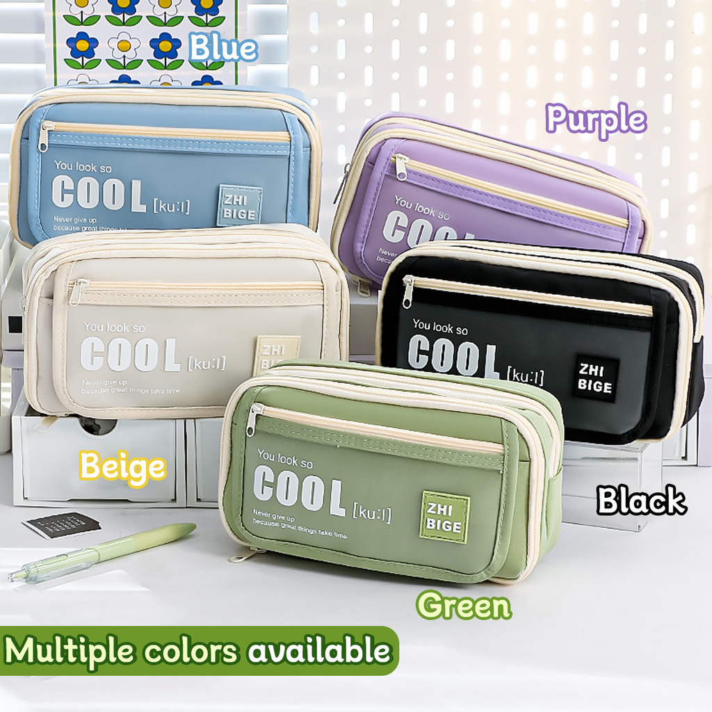 กล่องดินสอ ความจุขนาดใหญ่และดูดีสําหรับ Boy & Girls กระเป๋าเครื่องเขียน Simple Ins สไตล์ Multi-layer Functional กระเป๋าดินสอนักเรียนอุปกรณ์เครื่องเขียน